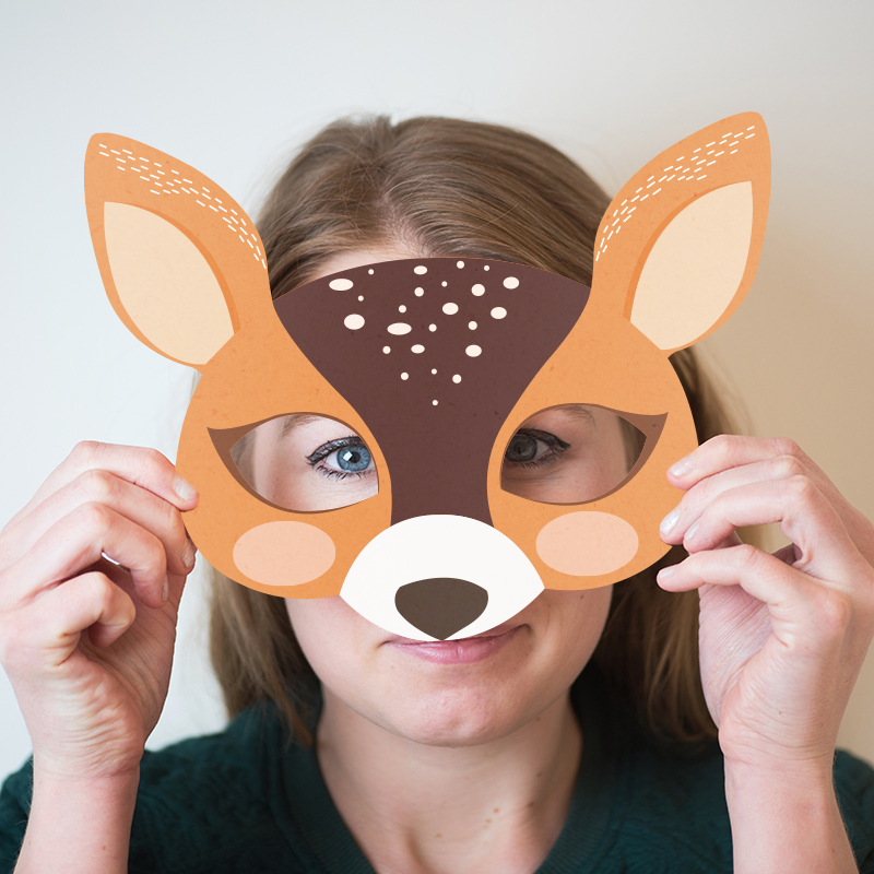 DIY Printable Masque Animaux en papier Carnaval