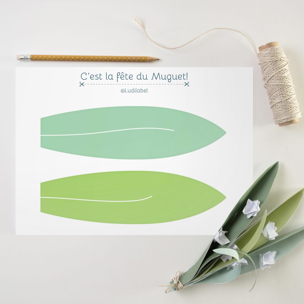 DIY printable brins de muguet en papier
