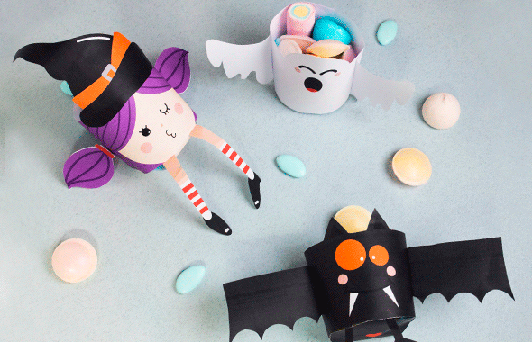 DIY Printable Petits Pots pour les bonbons d'Halloween