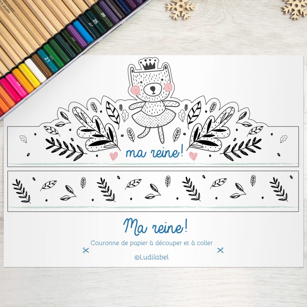 DIY Printable Courrone des rois et des reines à colorier