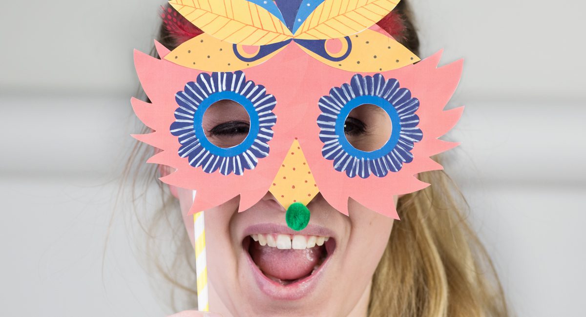 Masque de Venise en papier pour le carnaval