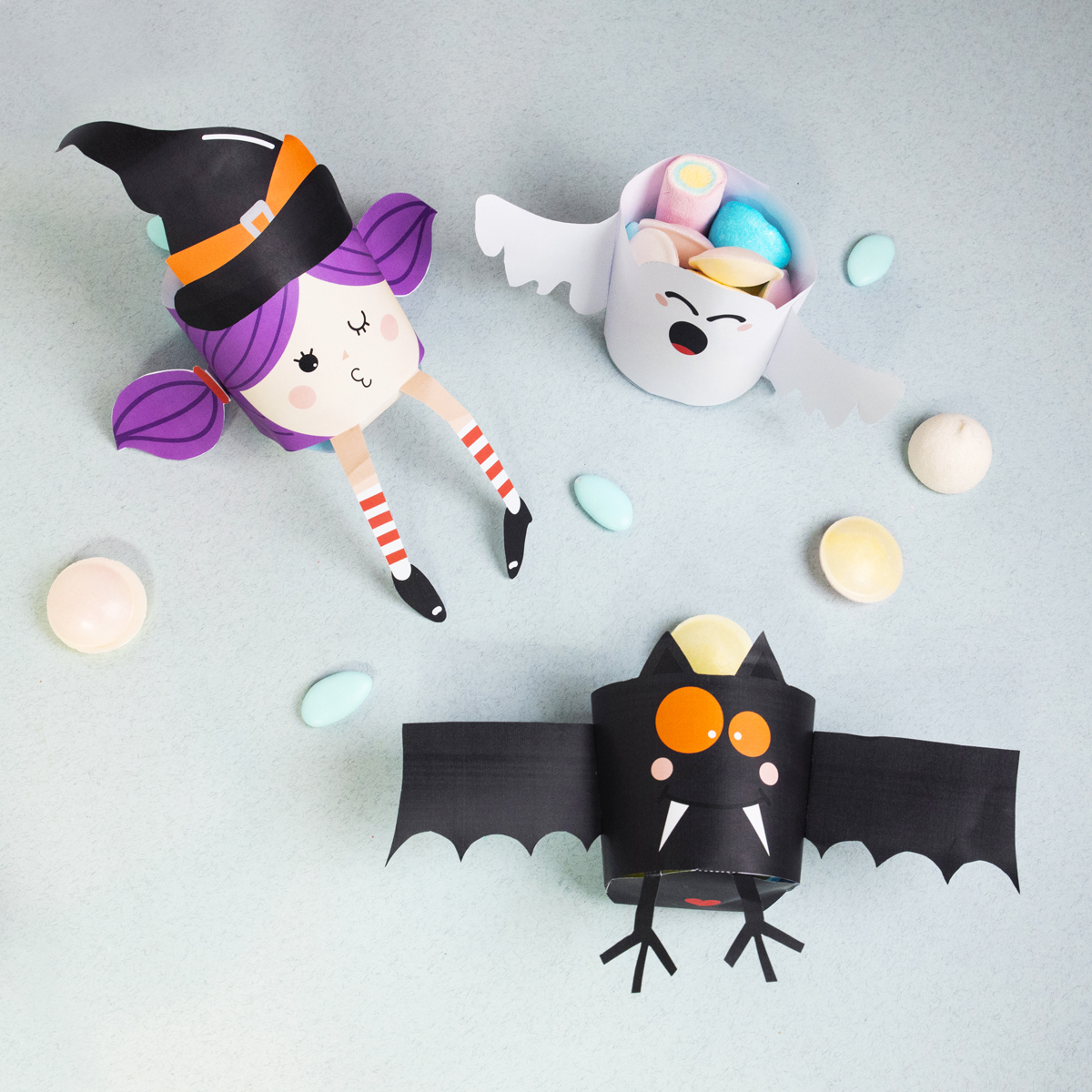 DIY Printable Petits Pots pour les bonbons d'Halloween