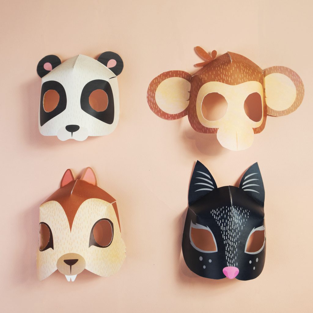 DIY : Des masques 3D d'animaux à imprimer pour le carnaval ! • Ludilabel