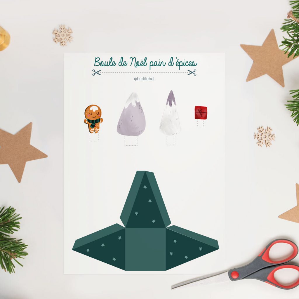 Réaliser une boule de Noël 3D en papier cartonné - NeliDesign