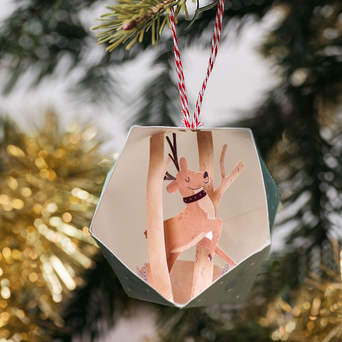 DIY : 2 Boules de Noël en papier à fabriquer • Ludilabel