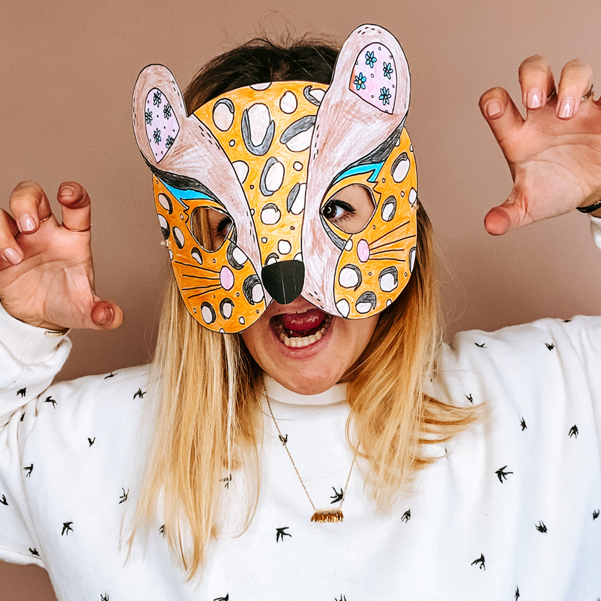 DIY : 4 masques de Carnaval à imprimer et à colorier