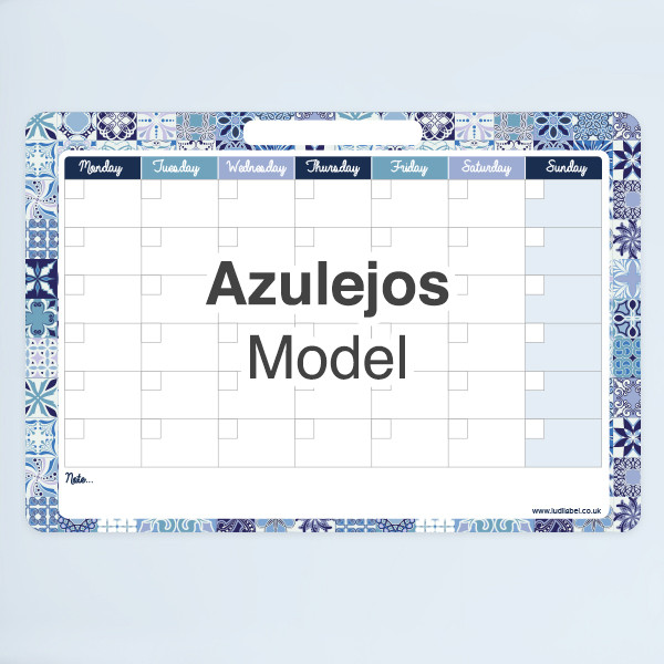 Write-on/Write-off Monthly Planner - Azulejos