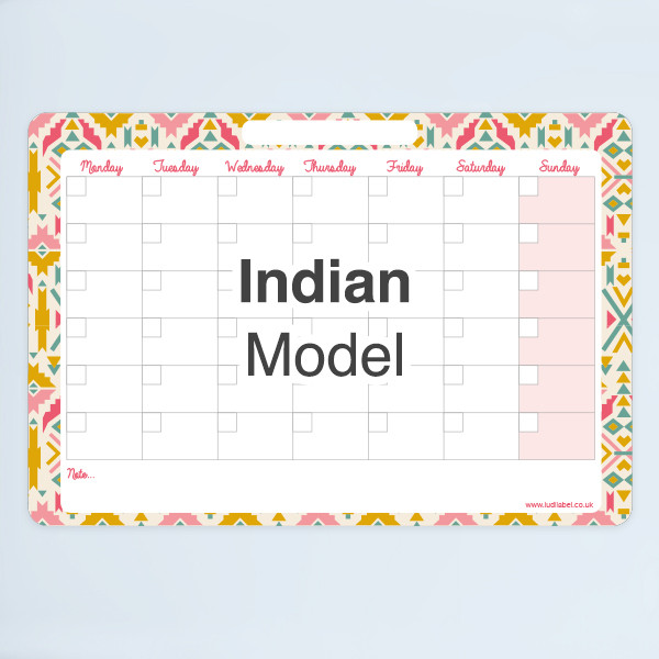 Write-on/Write-off Monthly Planner - Indian