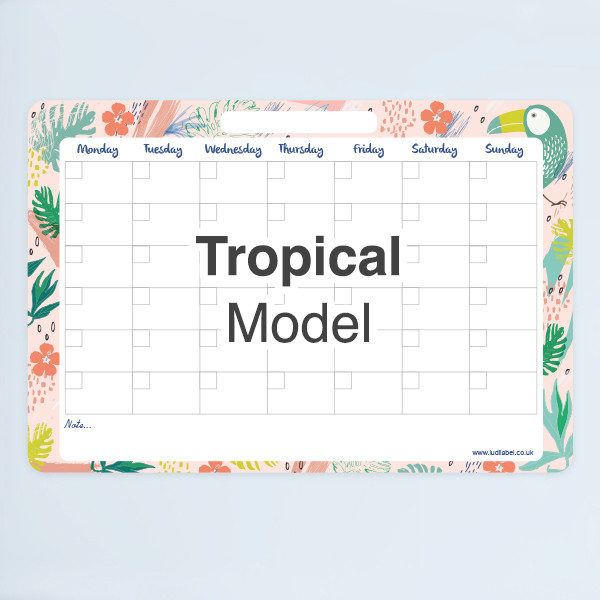 Write-on/Write-off Monthly Planner - Tropical
