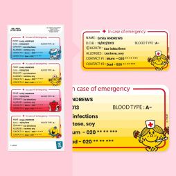 Medical ID Emergency Labels - Mister Men & Little Miss-Warning Labels €6.99 Ludilabel 1
