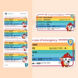Medical ID Emergency Labels - Paw Patrol - Marshall-Warning Labels €6.99 Ludilabel Dog 1