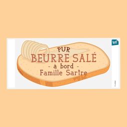 Sticker humour à bord personnalisé - Pur Beurre Salé-Car stickers €6.99 Ludilabel 1